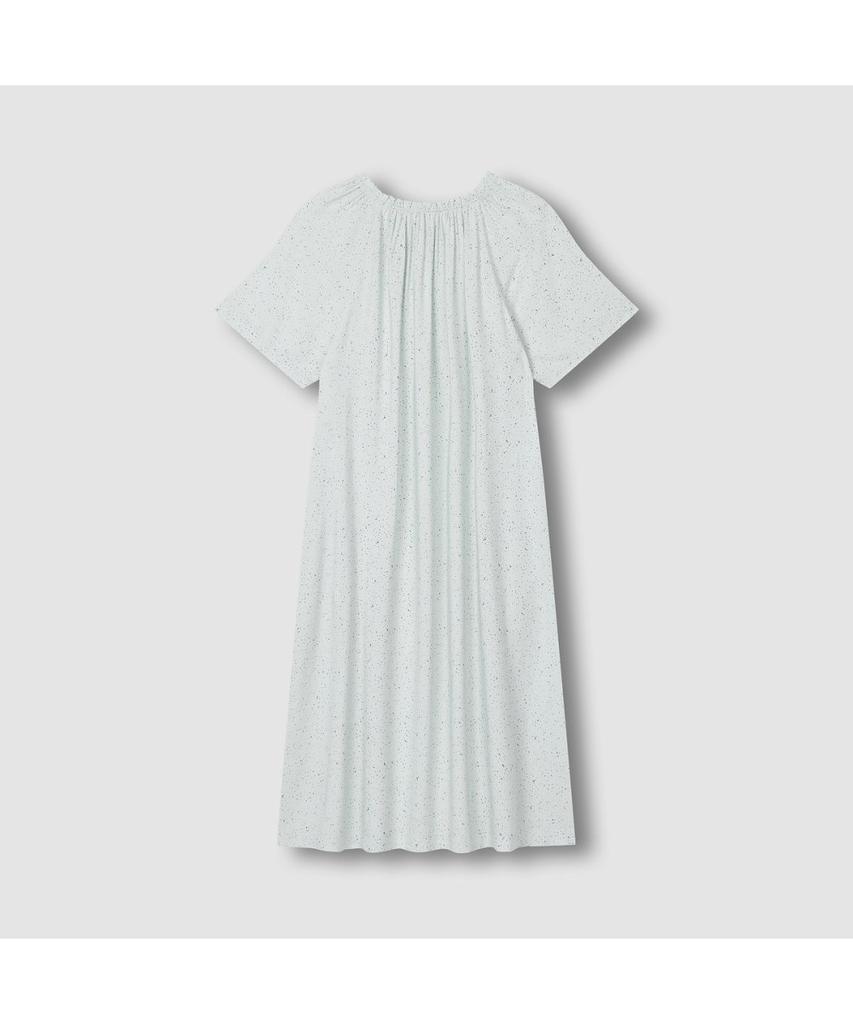 Jaju Women'S Rayon Dot Short Sleeve Pajama Dress_Light Mint