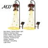 Decorative Lights for Walkways Christmas Bell Cascade Solar Light, Garden Stake Light with Warm Glow LED Waterfall Festive Outdoor Yard