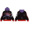 Mens Oversized Washed Cotton Hooded Zip-Up Sweatshirt With Contrast Zipper Patch Pockets