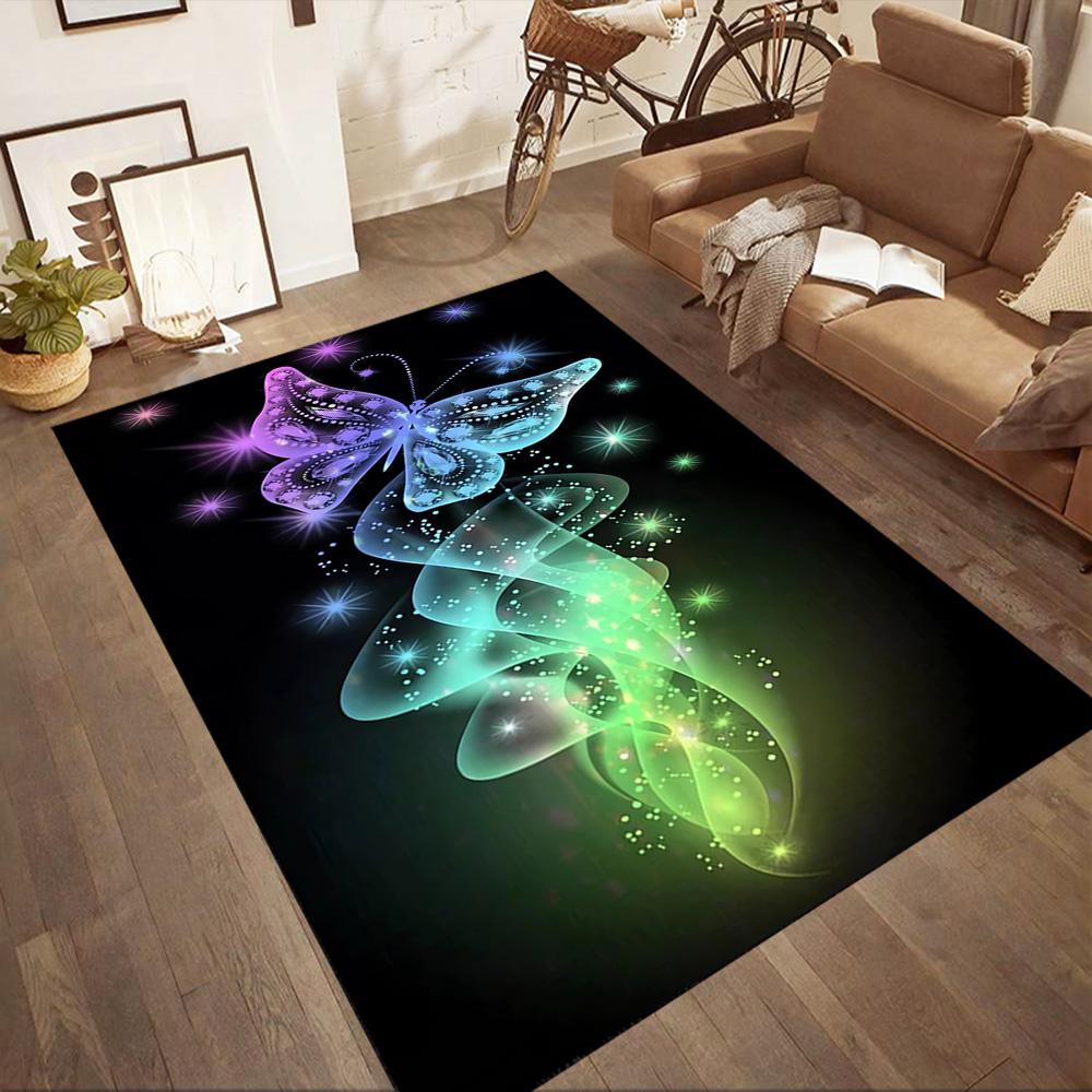 Steampunk Butterfly Fantasy Floor Mats for Living Room, Bedroom and Room Decoration Are Suitable for Gifts.