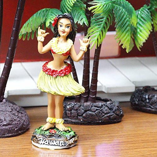 Dashboard Hula Doll Mini Hawaiian miscellaneous goods Souvenir Hula Girl American miscellaneous goods American miscellaneous goods "Shaka Girl" #40851