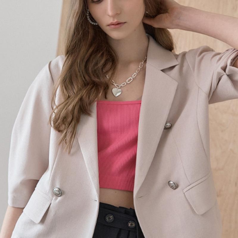 MAXZA Volume Sleeve Double Short Jacket Zc08qj602on