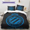 Club Brugge KV Custom Name Pattern Bedding,Quilt Set Quilt Cover Pillowcase Home Birthday Gift(1 * Duvet Cover + 2 * Pillowcase, Without Core)