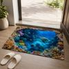 3D Ocean Underwater World Rug Visual Illusion Coral Reef Bath Mat Marine Life Home Decor Doormat Anti-slip For Outdoor Bathroom