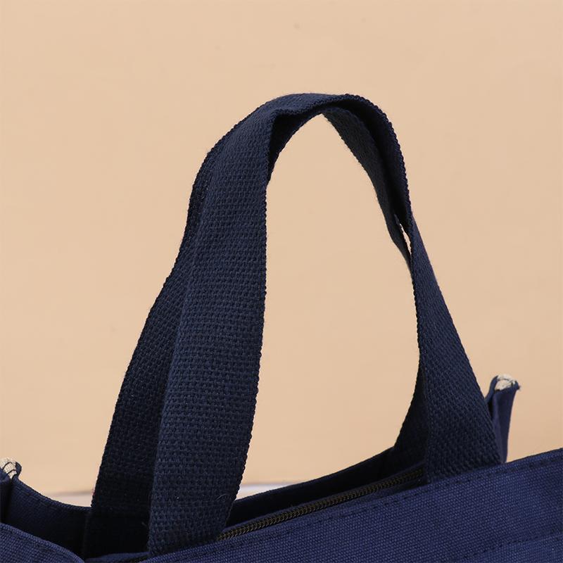 Cartoon Cute Printed Pattern Canvas Versatile Handbag Office Worker Lunch Bag Tote Bag Portable Outdoor Office Food Bags