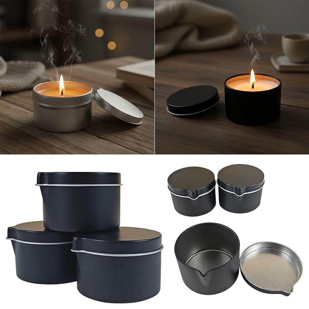 With Lid Tinplate Candle Tin With Spout Metal Tin Bulk Empty Storage Can Candle Making