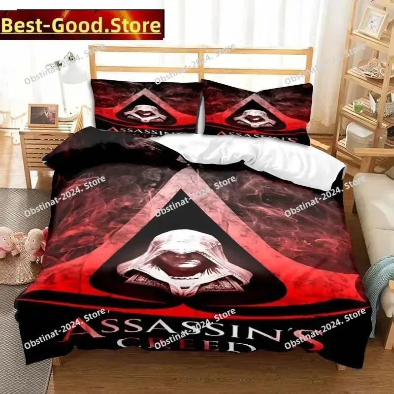 Fashion Game A-Assassins Creed Bedding Set Printed Bed Set With Pillowcase Duvet Cover Soft Single Double Queen Super King Size