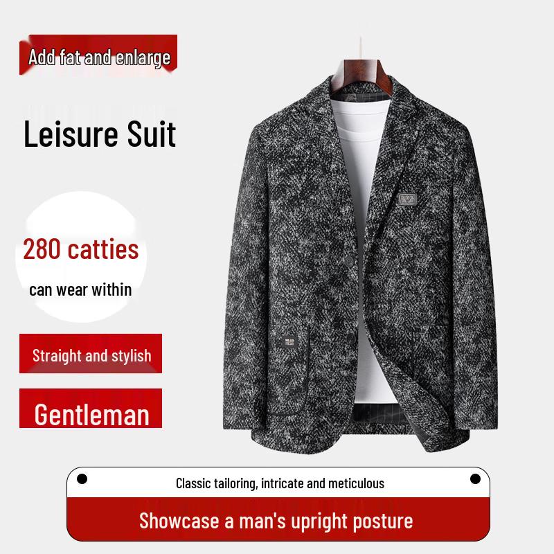 Dibinzhe Men's Plus Size Casual Blazer