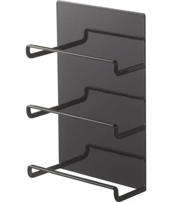 Yamazaki Magnetic Wrap W15 X D7 X Tower Wrap 4940 Holder, 3-Tier Tower, Black, Approx. H23cm, Storage,