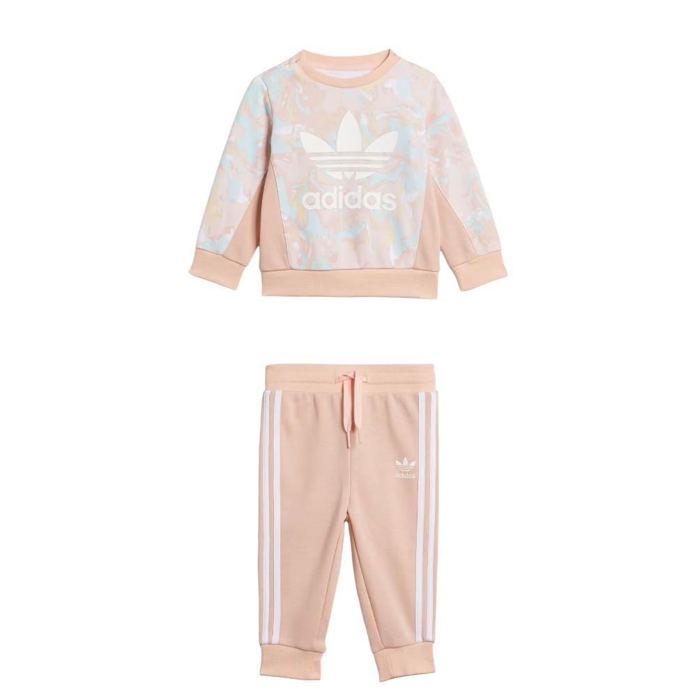 Adidas Originals Casual Sportswear CREW SET Pink Infant And Toddler H22632 92