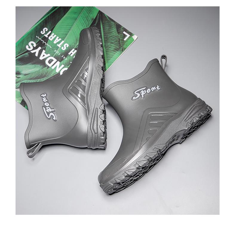 2023 Winter Sale: Men's Short Tube Waterproof Rubber Rain Boots - All-Season Fashionable Flat Design