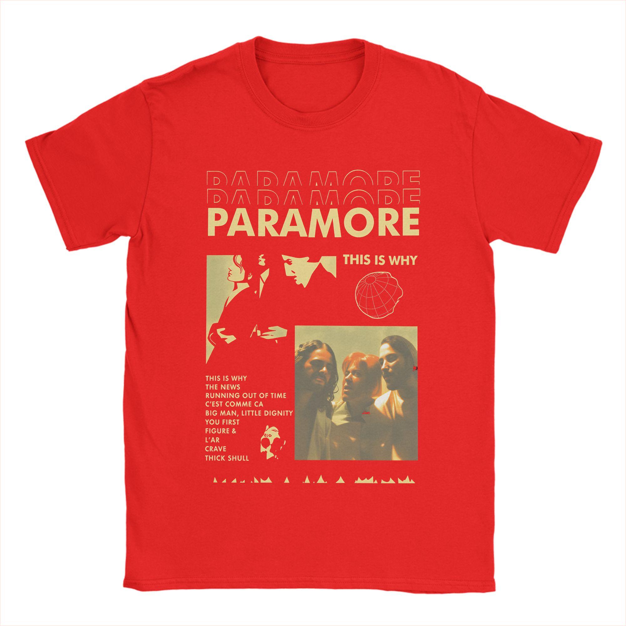 Paramore Band TShirt for Men Casual Cotton Tees Crew Neck Short Sleeve T Shirt Plus Size Tops S