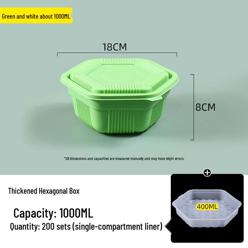 Handun Disposable Food Containers with Single Compartment Tray