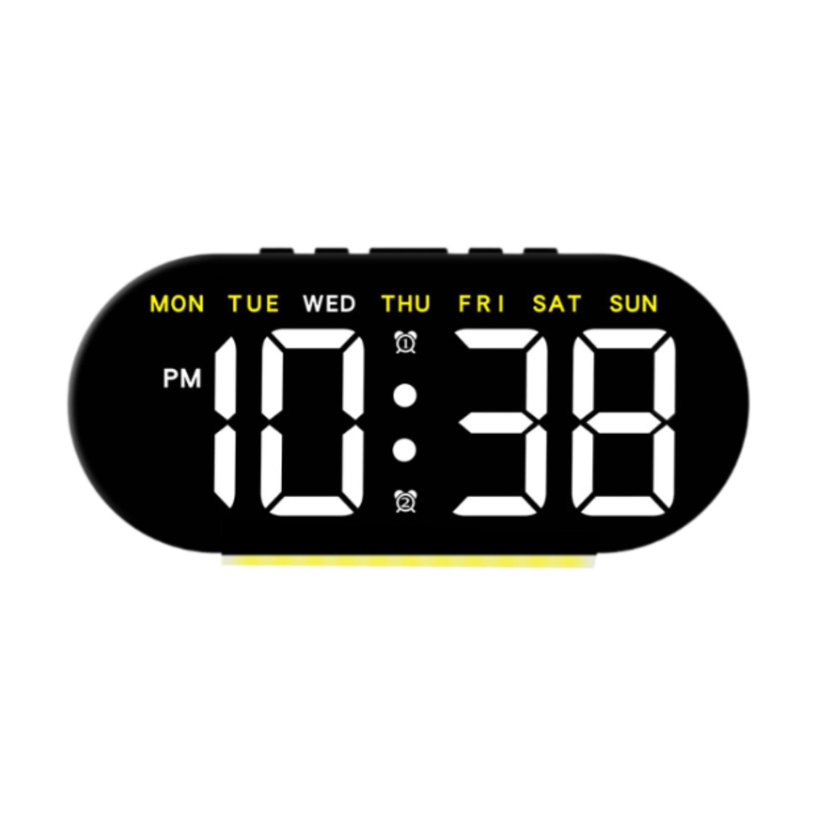LED Timepiece with Temperature Readout, Adjustable Brightness Levels, Week and