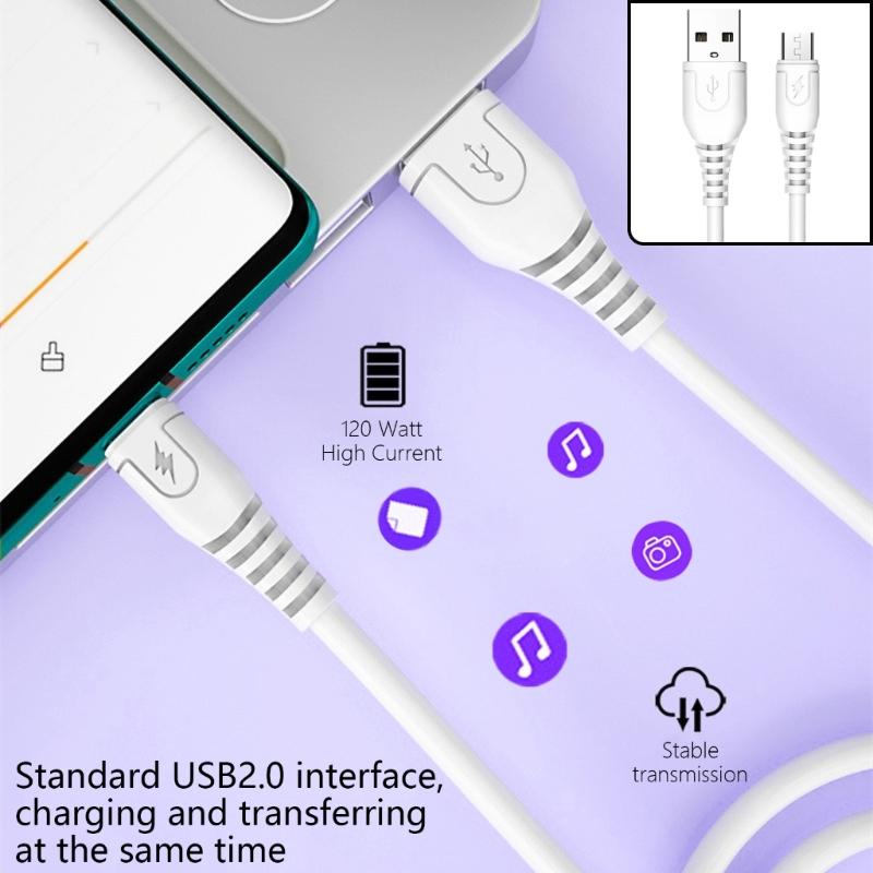 USB Charging Cable Quick Charging Data Cord Male USB2.0 to USB 5Pin/Type C Connector Wire Line for Phones Tablets