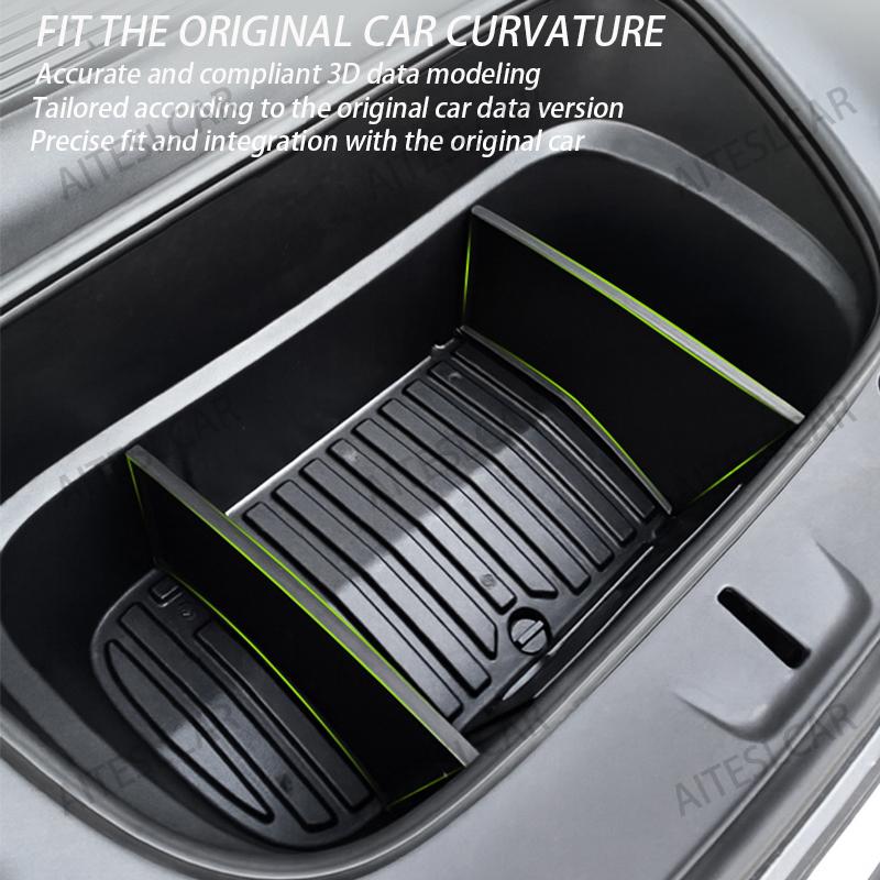 Front Trunk Storage Partition For Tesla Model Y Juniper  Organizer Divider Baffle Cargo Cover Protector Board Accessories