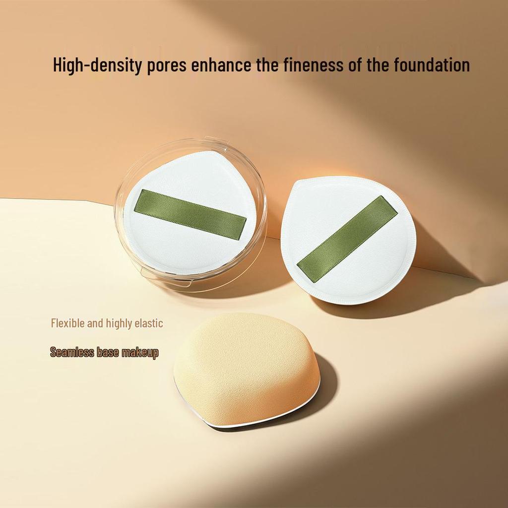 Marshmallow Makeup Puff - Clear Finish, Non-Absorbing, Dual-Use Thumb Puff for Setting Foundation