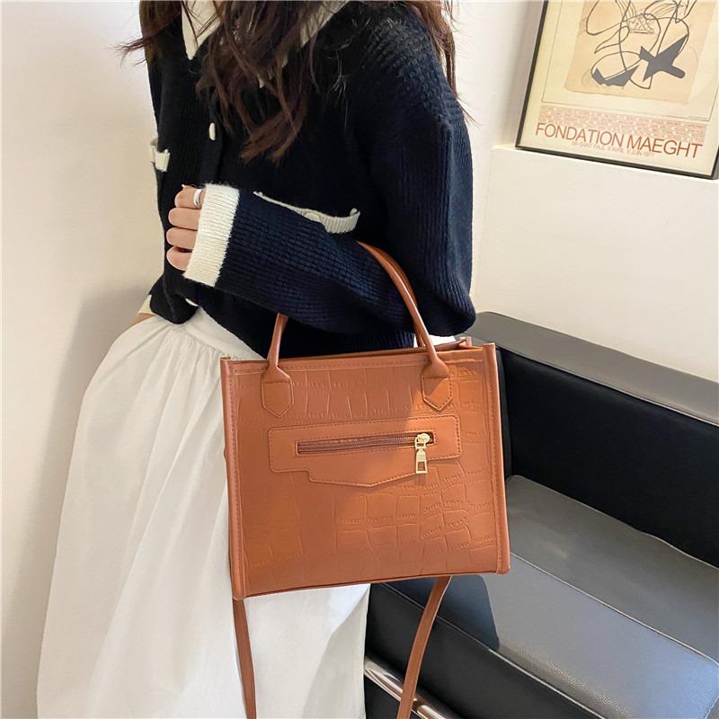 Autumn New Trendy Women's Bag Casual Commuter Bag Simple Texture Bag Retro Shoulder Oblique Span Bag Handbag