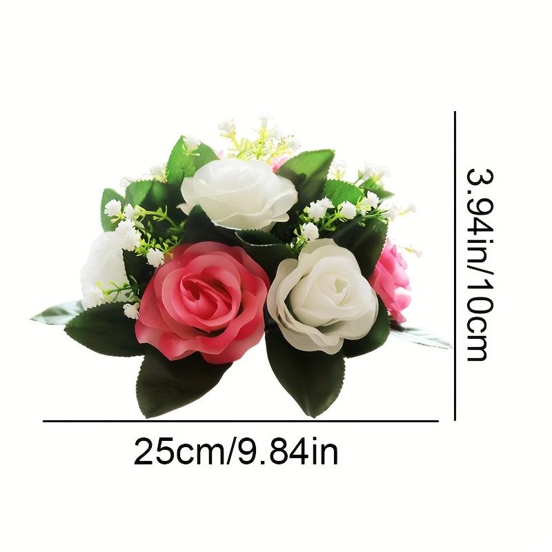 2Pcs Artificial Flower Wreath, New Year Decoration, Wedding Scene Props, Floral Arrangement Ornament, Table Party Home Decor, Fake Flowers, Hotel