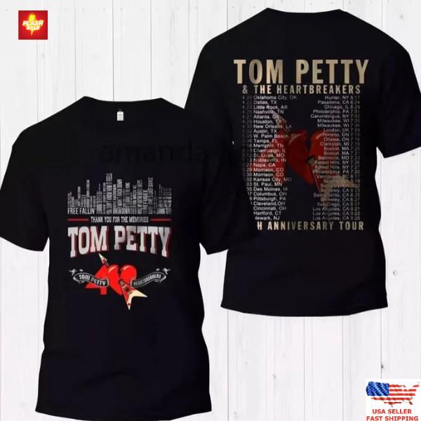 Трендовая футболка унисекс Tom Petty The Heartbreakers 40-й юбилейный тур XXL