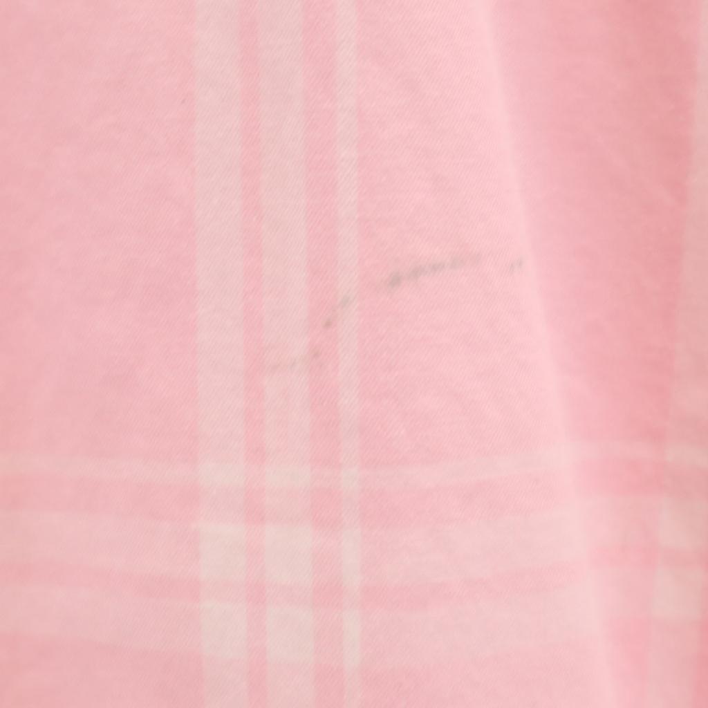 Tommy Hilfiger Check Pattern Short Sleeve Custom Fit Cotton Shirt M Pink Men's Used