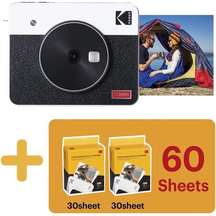Kodak Mini Shot 3 Retro, Appareil Photo Instantané Argentique Avec Imprimante Photo Portable Intégrée, Compatible iOS Et Android