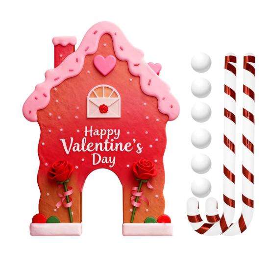 Lebkuchen Golfspiel Set Minigolfplatz mit Zuckerstangen Schläger und Bällen Weihnachtsfeier Spiel für Familie Indoor Zuhause Büro Spaß