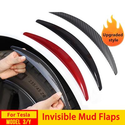 Car Invisible Mud Flaps for Tesla Model 3 Y Front Rear Wheels Mudguards ABS Splash Guards Fender Anti-scratch