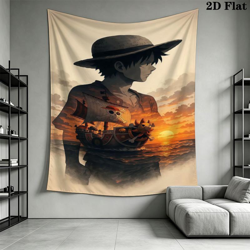 Luffy D Wandteppich Ästhetischer Wandbehang Bedruckter Stoffdecke Dekorative Wandteppiche Für Schlafzimmer Wohnzimmer Heimdekoration