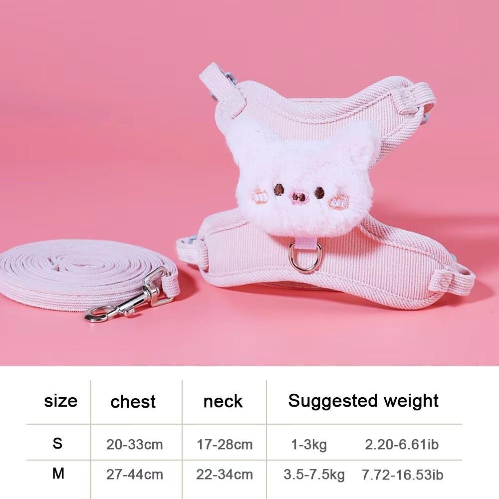 Soft Padding Cat Harness Set Adjustable Vest Harness Escape Proof Harness Outdoor Walking