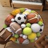 1pc Sports Balls Round Chair mat Area Rug - Non-Slip, Floor Mat for Office, Bedroom, home decor Christmas Gift p0811232