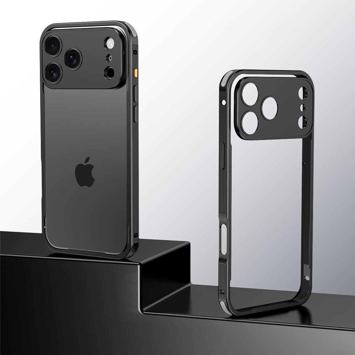 

Авіаційний алюмінієвий сплав Рамка Бампер Чохол для телефону Для iPhone 17 16 15 14 13 Pro Max Plus Металевий захист об єктива Ударостійка кришка iPhone 17 чорний