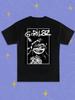 Mens Womens Black Rock Band Graphic TShirt  Gorillaz Character Print Short Sleeve Round Neck Casual Tee Machine