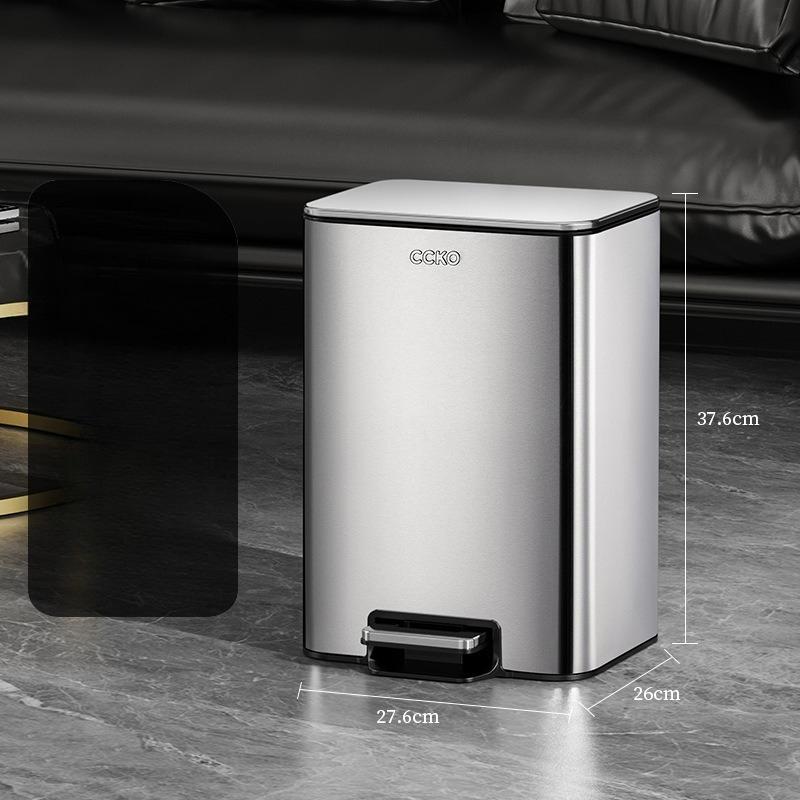 

Stainless Steel Trash Can Large Capacity Kitchen Trash Bin Foot Pedal Waterproof Toilet Garbage Bin Household Clean Accessories