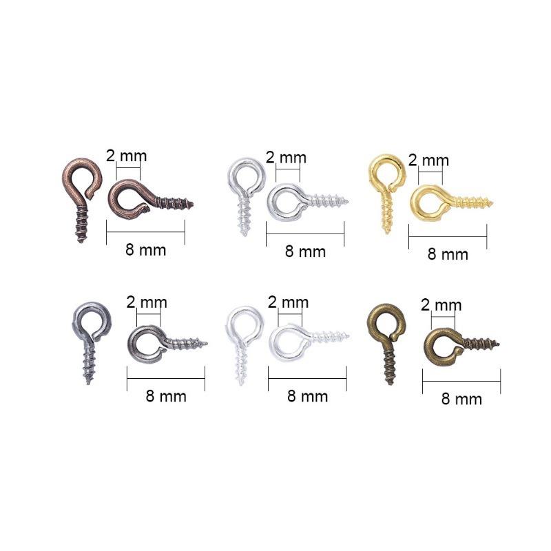 720pcs/pack Small Sheep Eyes Nail Screw Jewelry Accessory Claw Nails Beaded Pendant DIY Jewelry Accessories