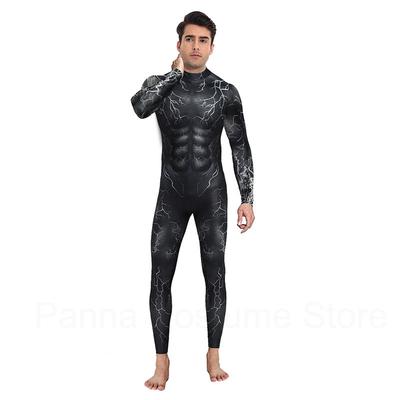 Superhrdina Cosplay Jumpsuit Halloween Film Cosplay Catsuit Unisex Festival Party Zentai Suit Rave Cycling Outfit Burning Men Set