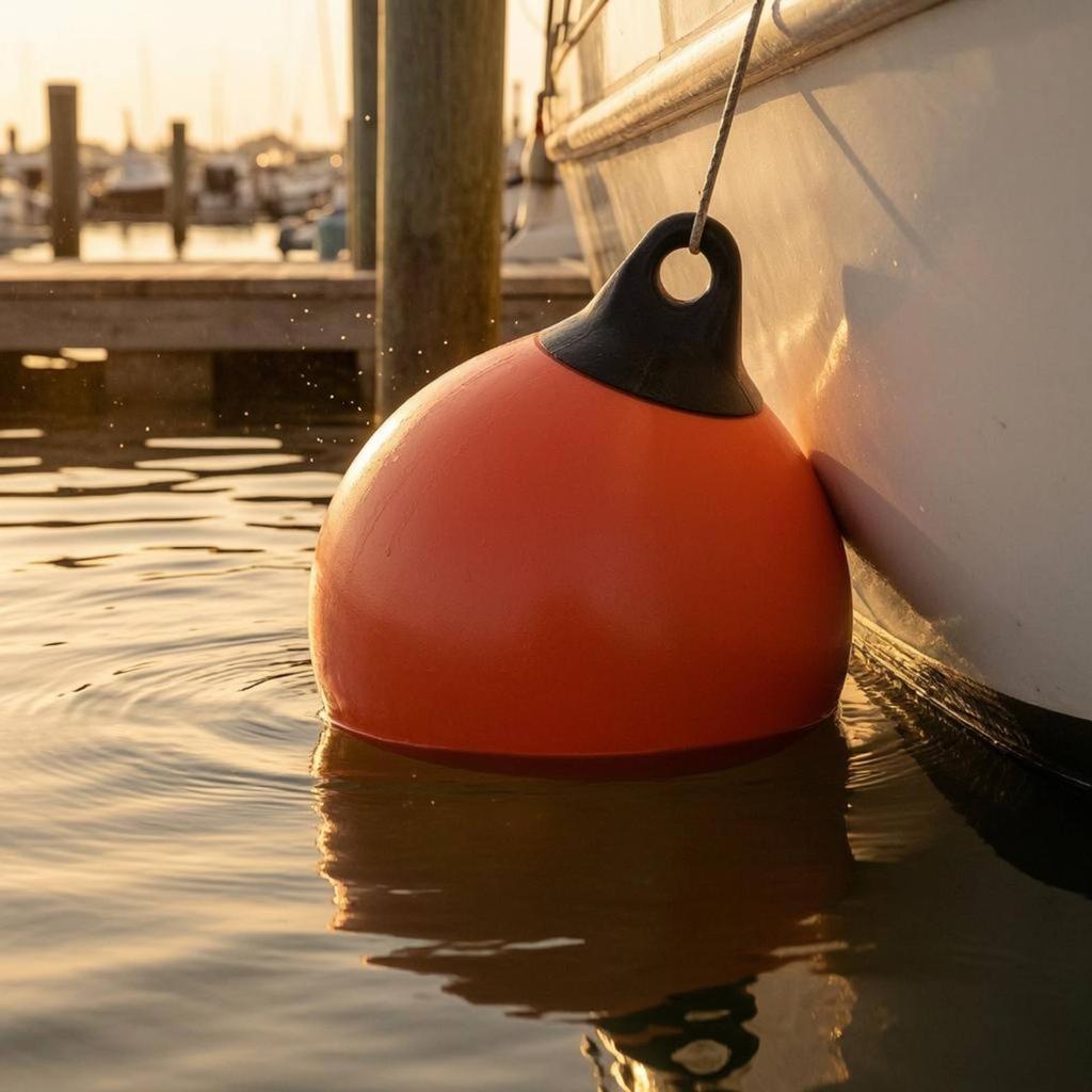 Boat Anti-Collision Buoy 4 Mm Thick PVC Inflatable Buoy Marine Gear Smooth High Visibility