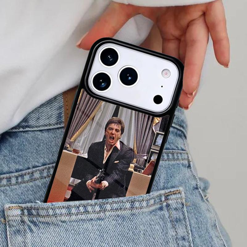 Scarface Tony Montana Phone Case for iPhone 17ProMax 12 13 14 15 16e 17 Pro Max Plus Air Cover