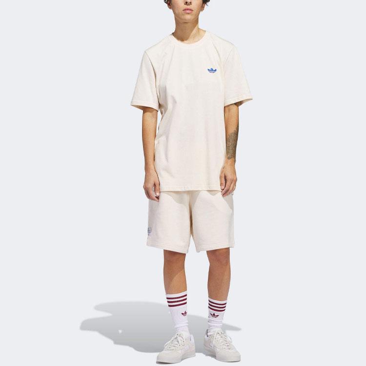 Adidas Originals Shmoofoil Featherweight Solid Logo Round Neck Short Sleeve T-Shirt Men Tops White IU0103