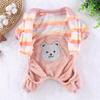 Pet Warmth Flannel Four-Legged Autumn/Winter Leashable Outfit for Dogs & Cats