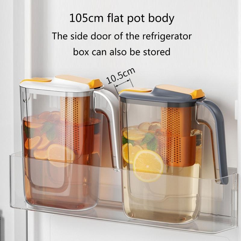 Convenient Water Kettle with Filter Cold Kettles Large Capacity Fruit Teapots Bucket Plastic Material Suitable for Travel