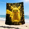1pc Pikachu, Pokémon Outdoor Flannel Blanket, Lightweight Warm Cozy for Travel Camping Office Soft Polyester Fabric