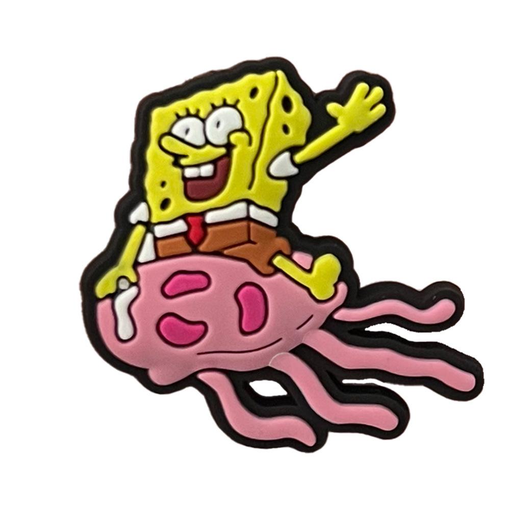SpongeBob Cute Clog Decorations: Soft PVC Accessories for DIY Shoes