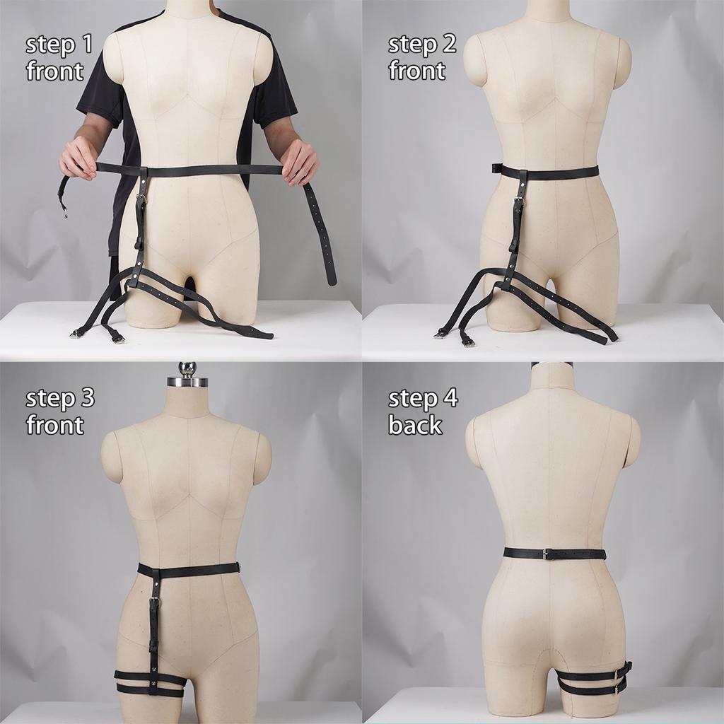 Women Fashion Belt Street Style Casual Decoration Thigh Belts Cool Punk Side Belts Womens Gothic Waistband Clothing Accessories