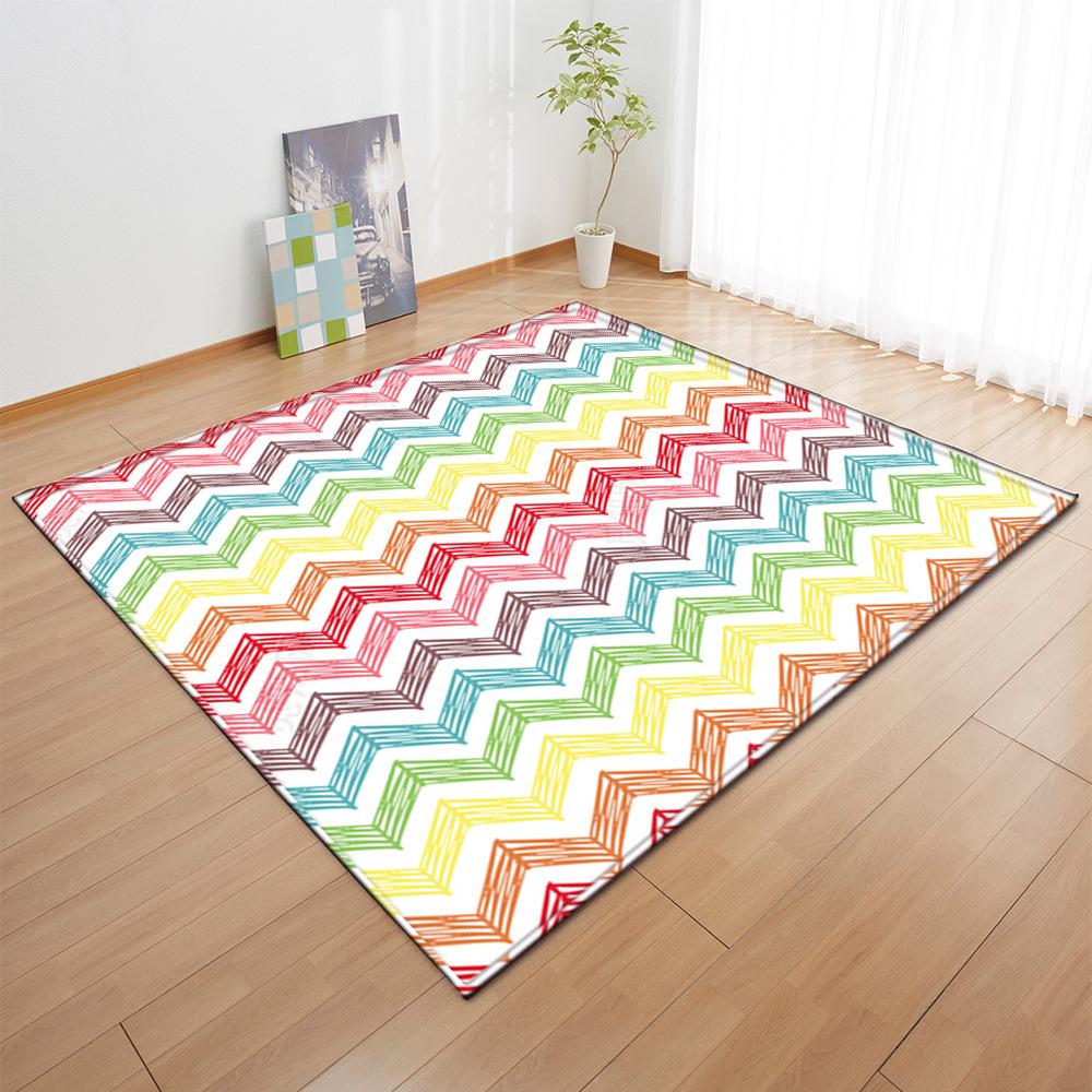 Textured Large Carpet Feather Wind Bedroom Floor Mat