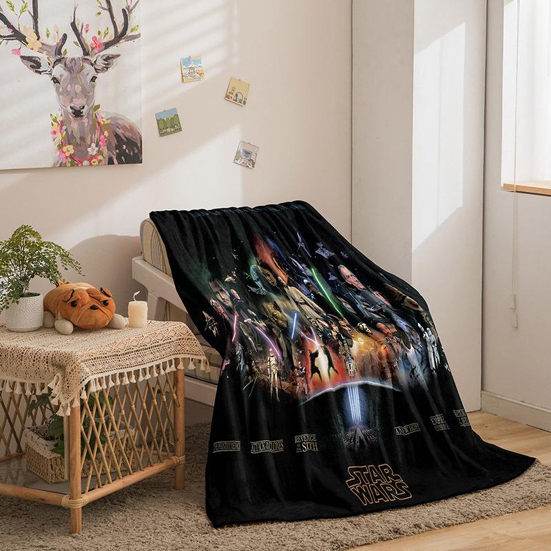 Cartoon Planet Series Double-Sided Flannel 2D Digital Printing Blanket Blanket