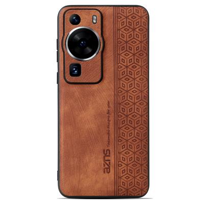 AZNS Back Shell for Huawei P60/P60 Pro Imprinted PU Leather Coated TPU Cover Phone Case