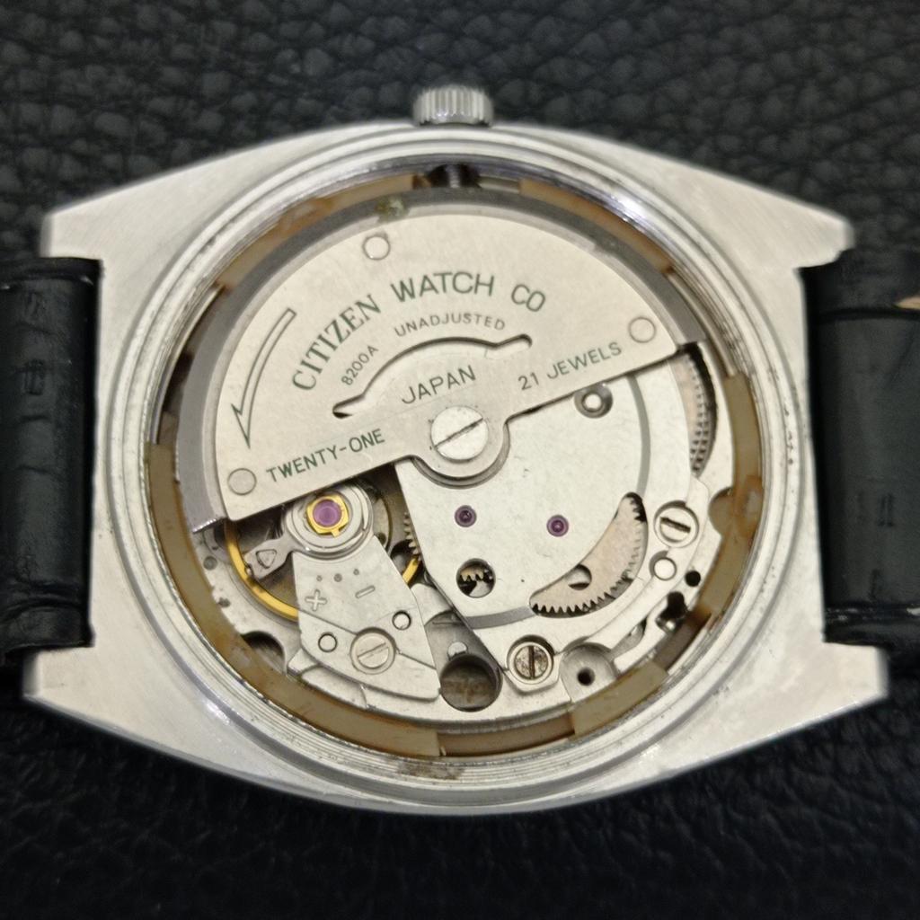 AUTOMATIC VINTAGE CITIZEN 8200 JAPAN MENS BLACK COLOR DIAL WATCH a702132-5 R208-a702132