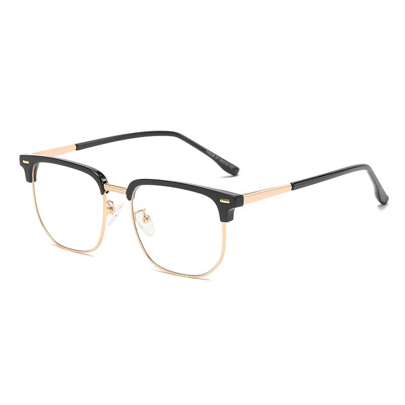 Tr2224 Eyebrow Half-Frame Glasses Men'S Models Can Be Equipped With Myopia Lenses Anti-Blue Light Literary Eye Frame Ruffian Handsome Tide