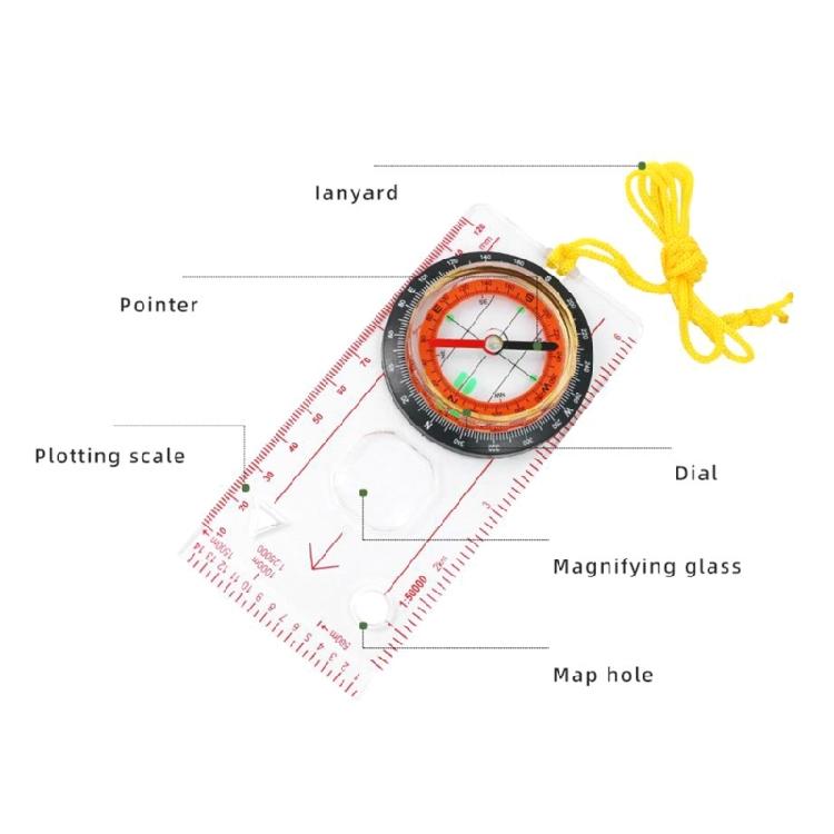 2 Pcs Orienteering Hiking Compasses Outdoor Compasses for Expedition Map Reading